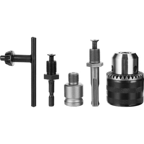 5pcs Thread Rotary Hammer Drill Chuck Adapter Thread Keyed Chuck Electric Drill Chuck Adapter With SDS Plus Shank
