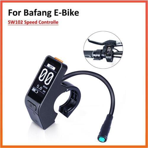 SW102 Mini Electric Bike LCD Display Waterproof Speed Controller for Bafang BBS01 BBS02 BBSHD Mid Motor E Bike Bicycle Parts