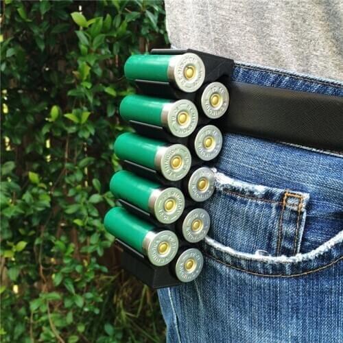 12 Gauge Shotshell Ammo Carrier 10 Rounds with Clips Tactical Shooting Hunting 12GA Quick Detach Shotgun Shells Carrier Holder