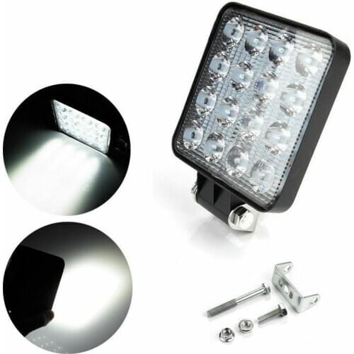 Universal DC 9-32V LED Light Offroad Roof Light Driving Lamp Car Work Light 16LED Square 48W Engineering Light Inspection