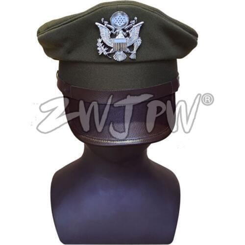 WW2 US AirR Force AAF Officer Cap With Hat Silver Color Badge CN/401101