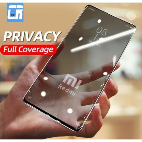 Full glue Privacy Tempered Glass For Xiaomi Poco X2 9t 10 Lite Anti Spy Screen Protector Redmi Note 8 8t 9s 9 10X K30 Pro Glass