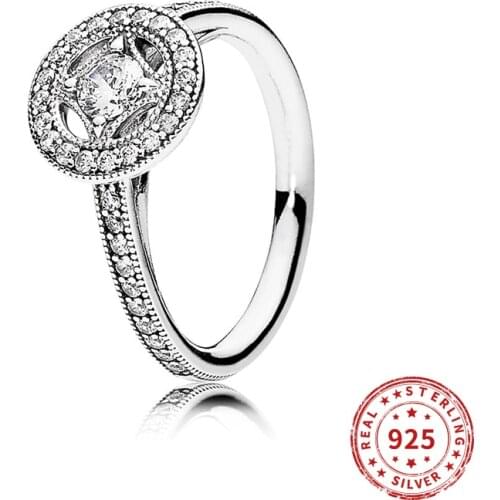 Original Entwined Circles Vintage Circle Ring Rings For Women 925 Sterling Silver Ring Wedding Party Gift Fine Jewelry
