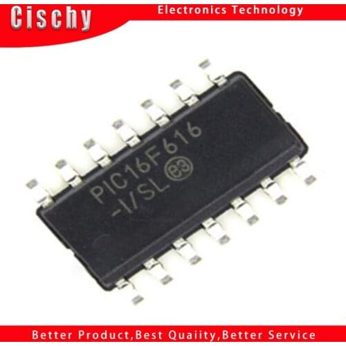 1pcs/lot PIC16F616 PIC16F616-I/SL SOP-14 In StockC