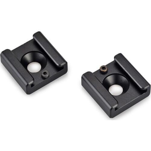 2PCS Cold Shoe Adapter Standard Shoe Type 1/4" Screw mount For DSLR Camera Cage Video Light Microphone Stent - 114