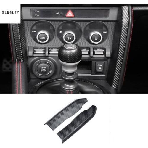 2pcs/lot ABS carbon fiber grain Central control both sides panel decoration cover for 2013-2019 Subaru BRZ / Toyota 86