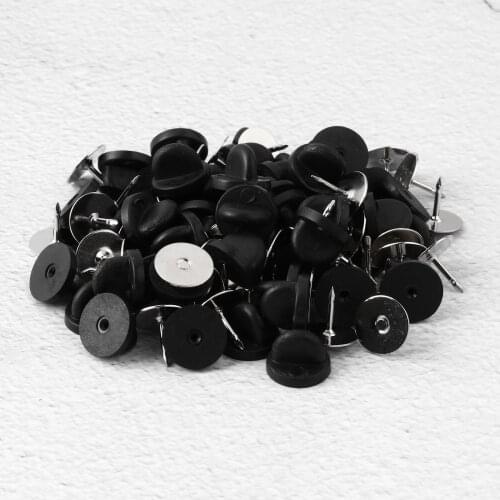 50Pcs Plastic Pin Back Fixer Tie Tacks Blank Pins Map Cloth Retainer Thumbtack Fasteners DIY Scrapbooking Crafts Holder Pin Tack