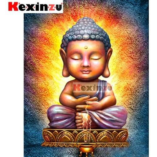 5D DIY Full Square/Round Drill Diamond Painting "Cartoon buddha statue" Embroidery Mosaic Cross Stitch Wall Stickers Decor Gift