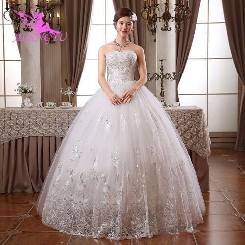 AIJINGYU 2021 gowns Customized new hot selling cheap ball gown lace up back formal bride dresses wedding dress WK429