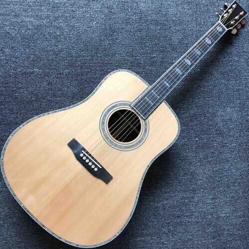 Solid Cedar Top 41" Classic GD45s Acoustic Guitar with Cocobolo Back Side Abalone Binding Ebony Fingerboard Customized Logo OK