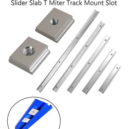 Aluminum Slider Slab T Miter Track Slot Mount Slot Woodworking Tool Router Table Tools 100mm 200mm 300mm 400mm 450mm M6 M8