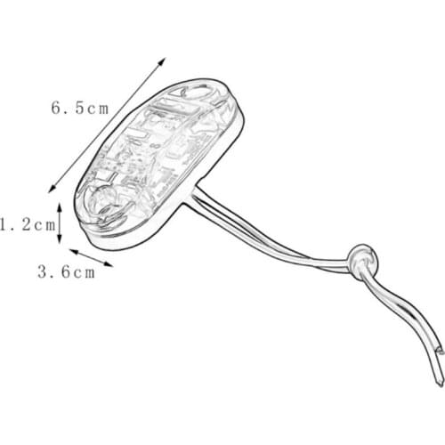 Side Marker Turn Signal Light 2 LED Lamp Parking Parts Replacement Trailer Truck Waterproof