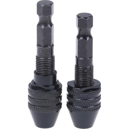 2pcs/set Drill Chuck + hex shank 1/4'' Inch Hex Shank Keyless Drill Bit Quick Change Chuck Adapter Converter