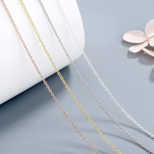 MEETSOFT 925 Sterling Silver Pendant Necklace Minimlist Clavicle Chain Multicolor Extension chain Accessories wholesale Gift