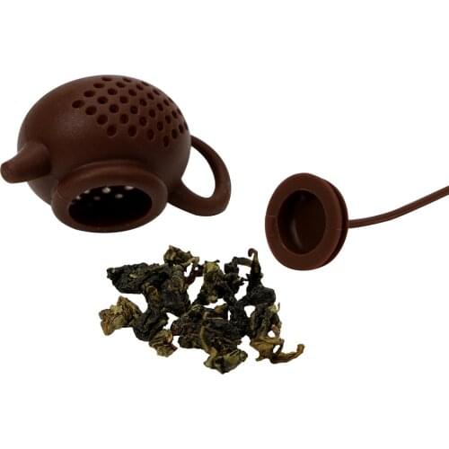 Tea Strainer Cute Teapot Shape Tea Infuser Teaware Empty Silicone Tea Bags Herbal Filter Diffuser Kitchen Supplies Creative