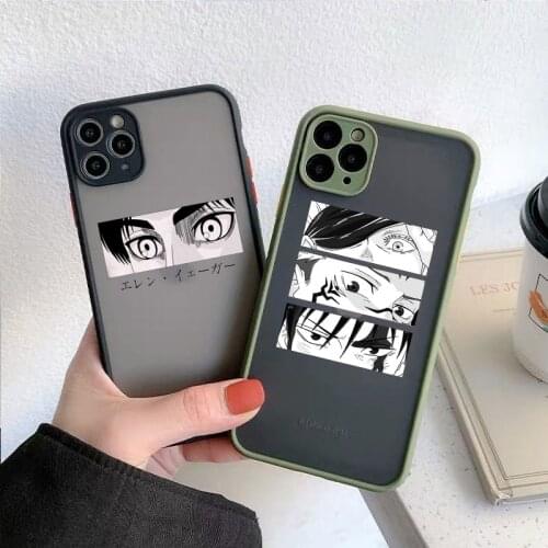 ZUIDID Anime Japanese Attack On Titan Phone Case For iPhone 11 12 Pro XS MAX X XR SE2020 7 8 6Plus Hard Matte Cover Clear Fundas