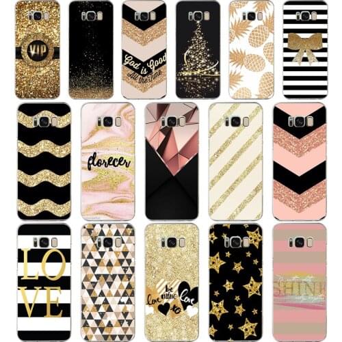 37 gold pink black Glitter Wave point dot Unique gift Soft Silicone Tpu Cover phone Case for Samsung Galaxy S8 S9 S10 Plus Case