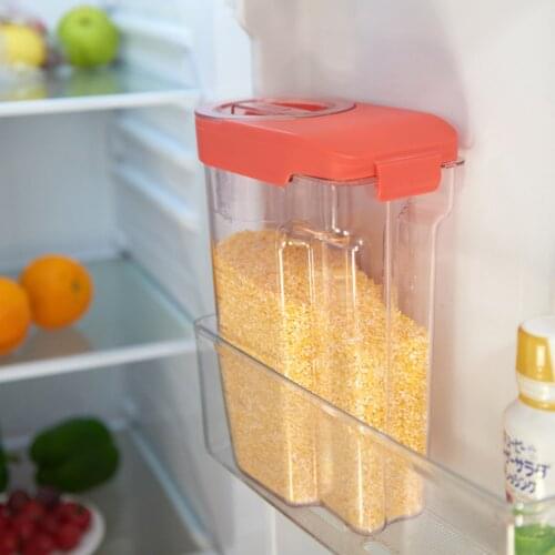 2L Rice Storage Dispenser with Built-In Measuring Cup BPA Free Plastic