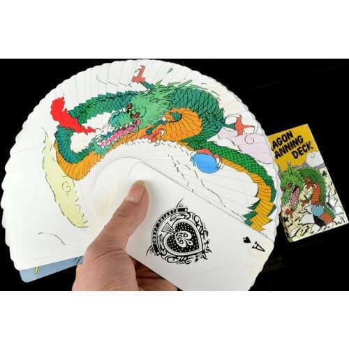 Dragon Fanning Deck Magic Tricks Funny Close Up Magic Very Visual & Unusual Card Deck Easy To Do For Professional Magican
