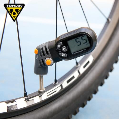 Topeak TSG-02 250 PSI Digital SmartHead Biycle Tire Pumping Gauge Electronic Tyre Pressure Gauge with LCD Rotating SmartHead