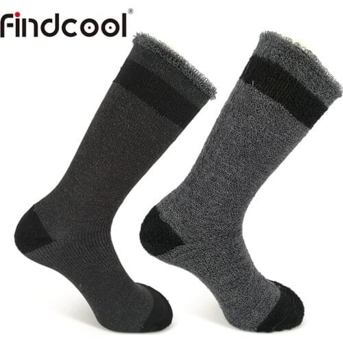 Findcool Merino Wool Thick Socks for Men and Women Winter Climbing Hiking Skiing Socks Outdoor Fishing Skateboarding Socks