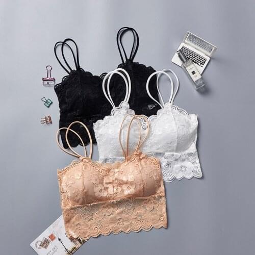 Corset Lace Summer Womens Bra Underwear Breathable Skin Friendly Hollow Out Flowers Embroidery Active Seamless Bra Breathable