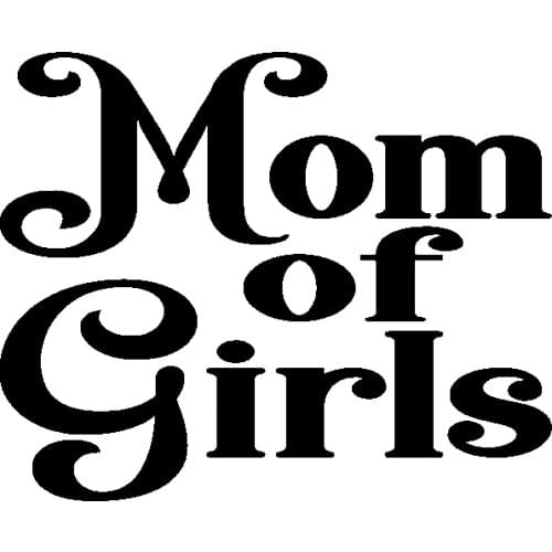 Creative Mom Girl Cute Decals High Quality Car Window Decoration Personality Pvc Waterproof Decals Black/white, 14cm*12cm