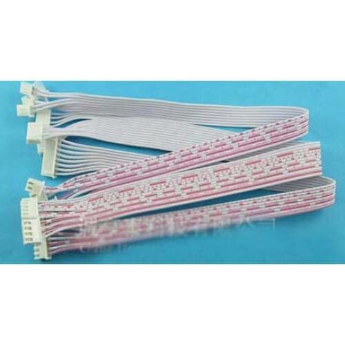 Tangda XH2.54 7P 20CM 200mmPlug shell Ribbon cable Double plastic shell double Red and white Ribbon cable