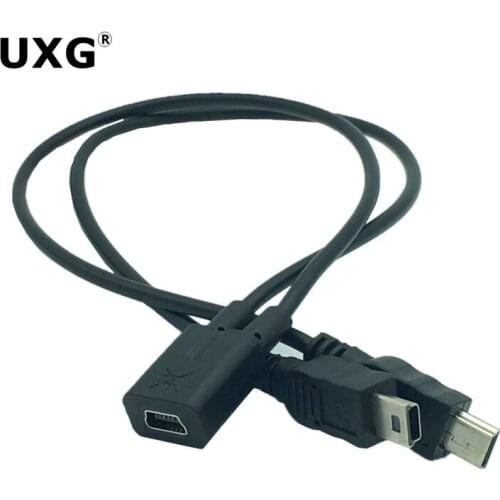 Mobile hard disk / driving recorder navigator charging data cable mini usb mini 5P female head one point two MINI 5p male head