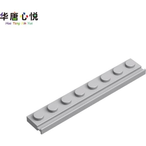 MOC 4510 Accessories 1x8 Single Side Track Plate With Chute Normal Brick Building Blocks Educational Toy Gift The Part Model Set