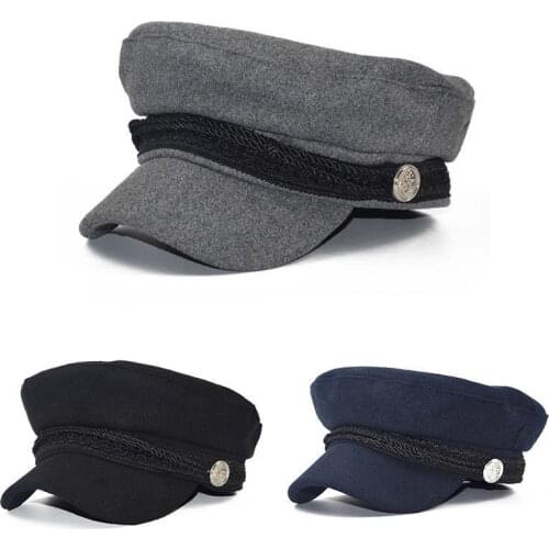 Fashion Men Women Autumn Winter Fashion Berets Caps Greek Fisherman Sailor Cap Fiddler Hat Peaked Cap Berets Elastic Band