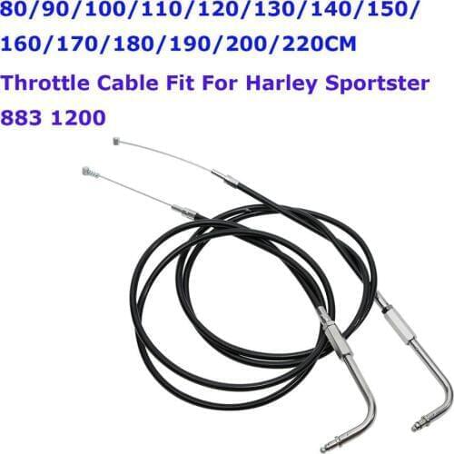 Motorcycle 80-220cm Throttle Cable For Harley Sportster XL 883 XL 1200 2002-2014 2005 2006