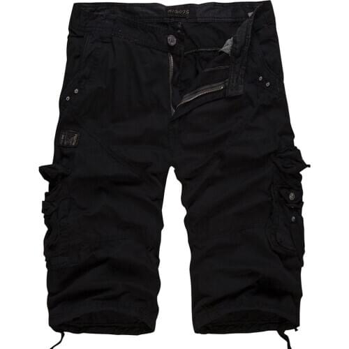 2021 New Summer Tactical pants Cotton overalls Korean mens cropped trousers mens large size 38 casual mens loose 3/4 pants