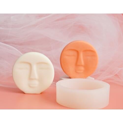 New Minimalist Style Face Design Candle Silicone Mold For Diy Handmade Ornaments Soap Plaster Candle Jewelry Handicrafts Mould