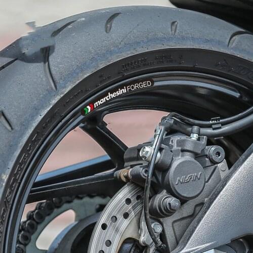 8pcs Motorcycle Wheel Tire Rim Racing GP Sticker for Italy Marchesini Forged Truck Motorcycle Car Styling Decal