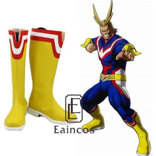 Anime My Hero Academia All·Might Cosplay Party Custom Made Shoes