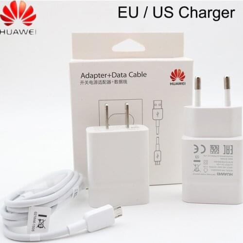 Original Huawei p10 lite Charger 5v2a EU/US plug Charge adapter micro cable for Honor 8x 7x y5 y6 y7 y9 p smart p8 p9 lite mate