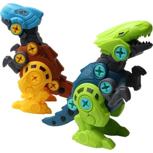 Hot product PuzAssemble the dinosaur DIY play Toys for children funny Dinosaur egg Large grain building block Screwing Blocks