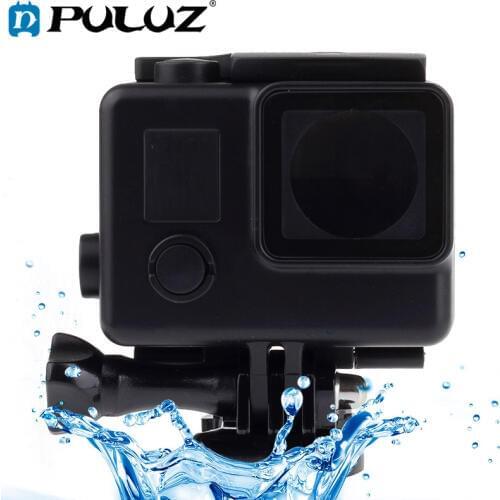 PULUZ Black Edition Waterproof Housing Protective Case with Buckle Basic Mount for GoPro HERO4 /3+Waterproof Depth: 10m
