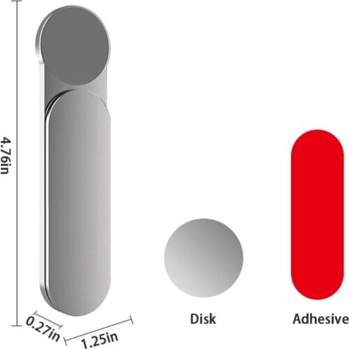 H7JF Adjustable Phone to Laptop or Tablet Mount - Foldable Magnetic Cellphone Stand for Smartphone Fixed Flat Slim Safety