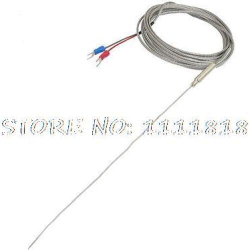 K Type 200mm x 1mm Temperature Controller Thermocouple Probe 2M