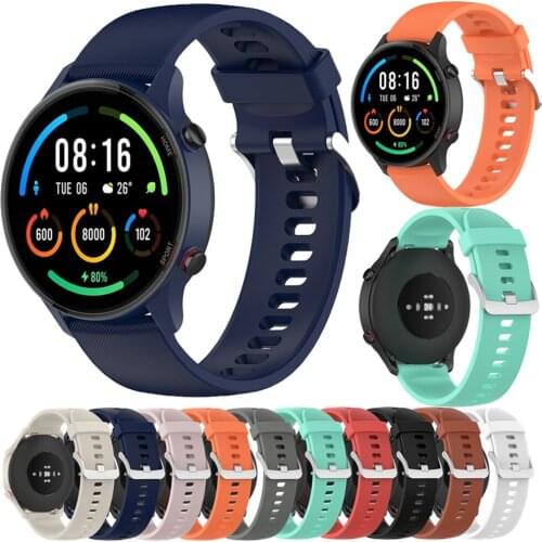 22mm Band For Xiaomi Mi Watch Color Sport Strap Silicone Bracelet Wris Strap For Garmin Venu 2 / Vivoactive 4 Watch Accessories