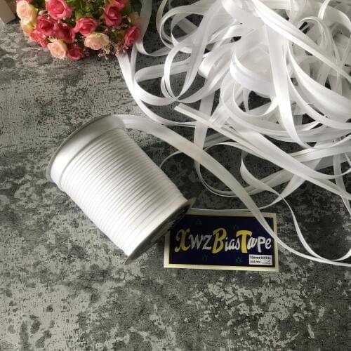 25yards/roll Polyester 5/8"(15mm) Satin Bias Tape Bias Binding Solid Color For DIY Garment Sewing And Trimming