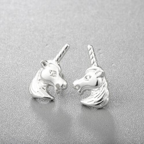 Baby Horse Unicorn Stud Earrings Women Children Fashion Jewelry Cute Animal Earrings Horses Best Gift Dropship