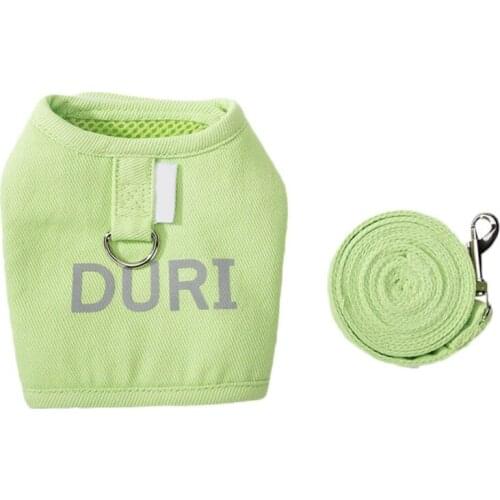 Summer Cat Harnesses And Leash Set Solid Color Breathable Mesh Adjustable Easy Control Pet Vest Harness Pet Accessories