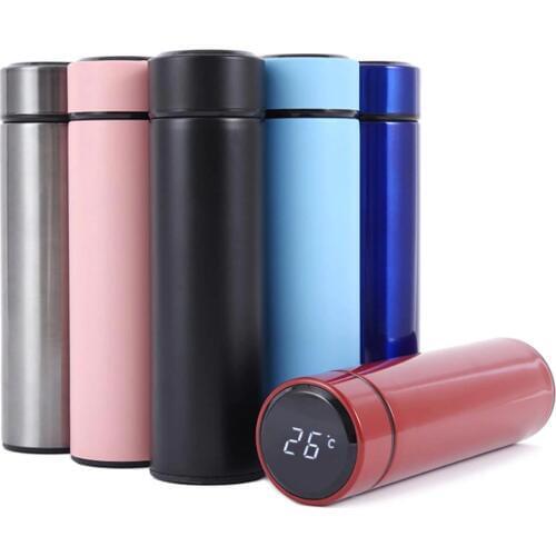 LED Digital Smart Vacuum Cup Temperature Thermos Stainless Steel Hot Water Bottle Charging Travel Cup Remind Drink Water Flask