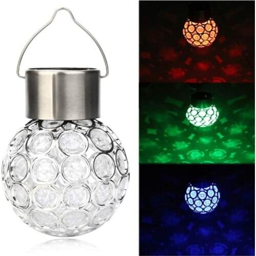 Outdoor Hanging Solar Ball Light Waterproof Garden Decoration Lights Landscape Lantern Lamp Multi-Color Changing For Patio Yard