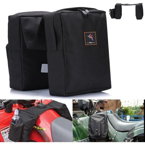 Universal Saddlebag 600D Oxford Cloth Fuel Tank Bag Motorcycle Cargo Storage Saddle Bag for Motorcycle ATV Tank Bag Snowmobile