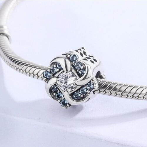 High Quality Classic Diamond 925 Sterling Silver Square Bangle Bead Bracelet Diy On Behalf Of Eternal Love Best Gift For Female