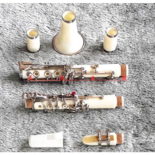 High-grade ABS Color Clarinet Bb White+Case